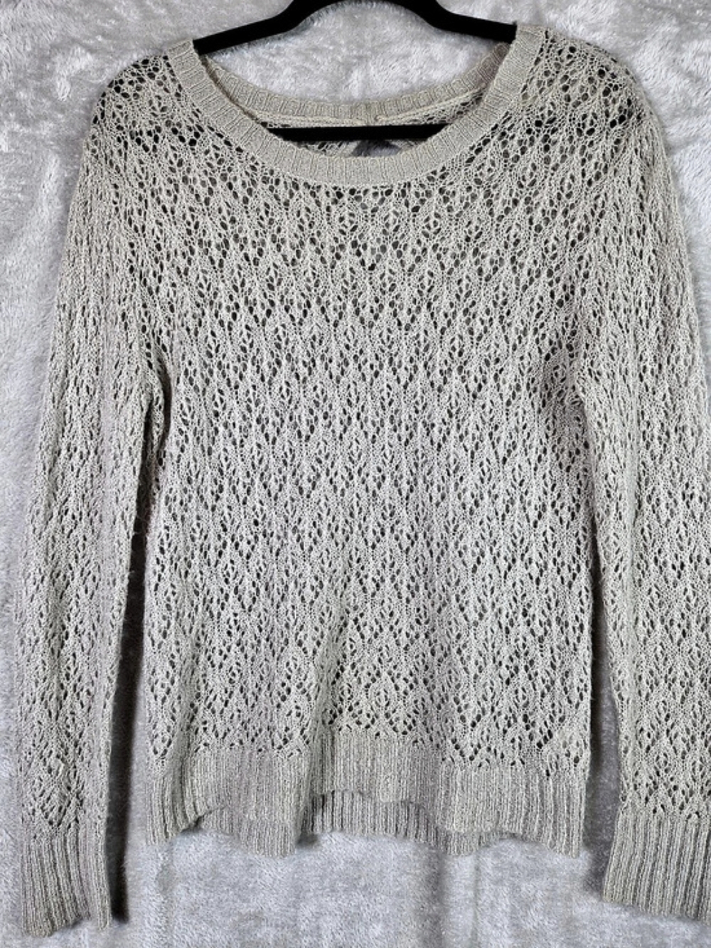 Lauren Conrad Open Knit Keyhole Sweater Size Medium Like New